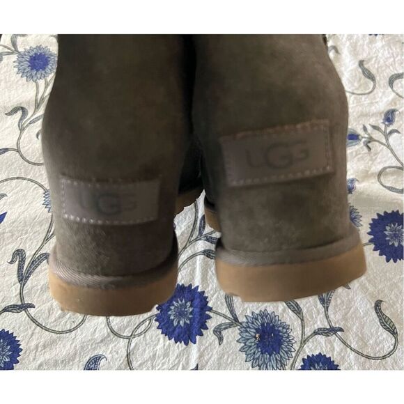 UGG Women's Classic Femme Sage Green Mini Boots Wedge size 5.5 - Picture 6 of 7